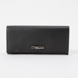 ロンシャン LONGCHAMP L3044 871 長財布 レディース 財布 ロングウォレット ロゾ レザー 無地 本革 ブランド おしゃれ プレゼント ギフト 誕生日 シンプル お祝い Roseau ブラック
