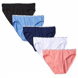 カルバンクライン Calvin Klein(CK) ビキニ ショーツ パンツ コットン ロゴ 5枚セット アソート インナー アンダーウェア 下着 QP1094M 962 レディース ブラック+ホワイト+ジーニー+テンダー+ピンク