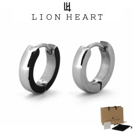 ライオンハート ピアス メンズ 【WEB限定】サイドカラー フープ ピアス サージカルステンレス LH-03EA0085 LION HEART つけっぱなし ステンレス アレルギーフリー メンズピアス 片耳用 1点売り クリスマス 誕生日 プレゼント ギフト 彼氏 ブランド 人気 ランキング
