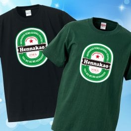 【名入れ対応】おもしろTシャツ「Hennakao」遊び心いっぱいのTシャツ ジョーク/スポーツ/メンズ/レディース/tshirts/サイズS～XL