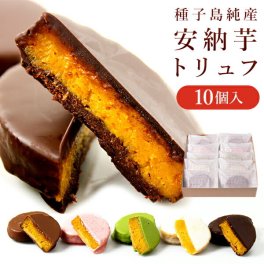  安納芋 トリュフ チョコレート 10個入 スイーツ  高級 スイーツ のし 送料無料 送料込 人気 チョコレート 内祝 誕生日 出産 結婚 ギフトプレゼント 洋菓子 歳暮 秋ギフト 和菓子 乃木坂工事中