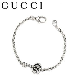 GUCCI グッチ ブレスレット シルバー ブランド キー チャーム ユニセックス 632207-j8400-0701