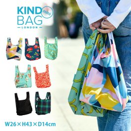 公式 KIND BAG mini カインドバッグ ミニサイズ チェック シンプル エコバッグ 折りたたみ コンパクト メンズ レディース レジ袋 ナイロントートバッグ 買い物袋 おしゃれ マチ付き ショッピングバッグ エコ 洗える