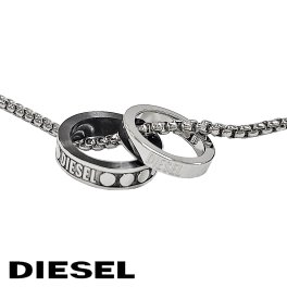 DIESEL ディーゼル メンズ ネックレス DX1168040 ダブルリング 海外正規品 無料ラッピング可
