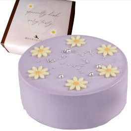 センイルケーキ パステル パープル クリームケーキ 4号 13.5cm 2～4人分 約285g 【選べる付属品： バースデー 飾り クリスマス 飾り】 お誕生日ケーキ 誕生日 ホールケーキ 苺 苺ケーキ