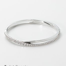 スワロフスキー swarovski 5565210 ブレスレット Twist レディース アクセサリー ツイスト ブレスレット バングル ホワイト ロジウム プレーティング ギフト プレゼント シルバー