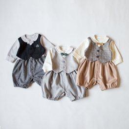 おめかしロンパース(フォーマル) ベビー服 ロンパース カバーオール 赤ちゃん 幼児 出産祝い ギフト プレゼント 男の子 女の子 かわいい おしゃれ 冬 秋冬 冬秋 春冬 冬春 春