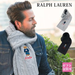 ラルフローレン マフラー メンズ ポロ POLO RALPH LAURE マフラー メンズ ニット ケーブル ポロベア 刺繍 PC1036 ラルフローレン マフラー メンズ クリスマスプレゼント 彼氏 男性 通販 