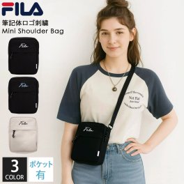 FILA フィラ ショルダーバッグ スポーツブランド 斜め掛け 軽量 軽い 小さめ メンズ レディース ミニショルダー セカンドバッグ ポーチ サコッシュ スマホショルダー おしゃれ かわいい シンプル ロゴ 黒 ターコイズ 学生 大人 プレゼント karlas別注