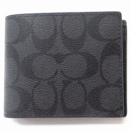 コーチ 財布 COACH アウトレット シグネチャー メンズ 3 IN ONE カードケース付き 二つ折り財布 CR905 CQBK