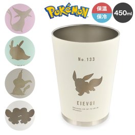 タンブラー ポケモン ステンレス イーブイ ミミッキュ ワッカネズミ ヌメラ エーフィ 保温 保冷 450ml ステンレスカップ ステンレスタンブラー L マリモクラフト キャラクター グッズ カップホルダー コップ 保温カップ 保冷カップ オフィス プレゼント 女性 男性 女子 男子