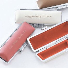 退職 異動 【名入れ専門】【名入れ プレゼント】ソフトレザーカラフル印鑑ケース　18ｍｍ