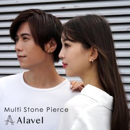 マルチストーン ピアス ペア販売 ペアピアス 名入れ 刻印 誕生石 ギフト レディース メンズ お揃い カップル 親子 夫婦 子供 シンプル アレルギー対応 サージカル ステンレス Multi Stone Pierce APE0251 Alavel ブランド 恋人 デート  記念 推し活 大人 秋 冬 クリスマス