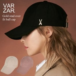 【正規品 国内発送 送料無料】 VARZAR バザール 韓国 帽子 キャップ 深め 小顔効果 顔が見えづらい 紫外線対策 レディース メンズ 人気 ファッション Gold stud over fit ball cap スタッズ ユニセックス オーバーフィット