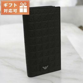 エンポリオ・アルマーニ 長財布ニ折小銭入付き メンズ ブランド EMPORIO ARMANI チュニジア Y4R624 BLACK 財布