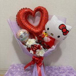キャラクターバルーンバンチR（ハローキティ）送料無料 卒業　卒業式　お誕生日　発表会　結婚式　退職