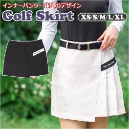 ゴルフ スカート 通販 レディース ゴルフスカート プリーツ 吸汗 速乾 柔らかい 薄手 無地 ゴルフウェア おしゃれ かわいい 綺麗 シンプル ブラック ホワイト
