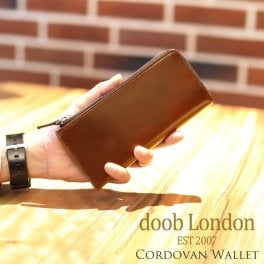 コードバン 長財布 メンズ コンパクト 財布 L字ファスナー ［名入れ 可能］ doob London 日本製 馬革 レザー 本革【名入れ 可能】 コンパクト財布 小さい財布 シンプル ブランド プレゼント ホワイトデー ギフト 父の日 (09000149-mens-1r) クリスマス 春財布 アクスタポーチ 推し活ケース 定年退職 バレンタイン 成人祝い