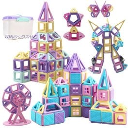 知育玩具 磁石ブロック 立体パズル マグネットブロック 210PCS マカロン色 幼児 保育園 小学生 贈り物 誕生日 クリスマスプレゼント