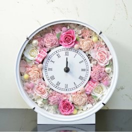 本州送料無料・12時までのご注文で即日発送（土・日・祝は除く） 新築祝い 開店祝い 開業祝い 花 プレゼント プリザーブドフラワー ピンクバラ 時計 フラワーギフト 花 贈り物 プレゼント 開店祝い 引越し祝い 開業祝い 結婚祝い ギフト 誕生日 置き時計 退職祝い 古希 還暦 白寿 米寿 新築祝い バラ 薔薇