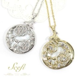 【お花 モチーフ】【スイング ルーペネックレス 】アクセサリー　ネックレス　ルーペ　母の日　敬老の日