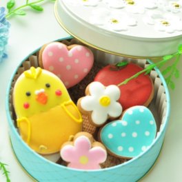 ★カラフルで可愛い(インコver)★アイシングクッキー＆ザクザククッキー缶