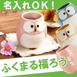 【 名入れ パステル ふくろう 湯呑み 単品 】 湯飲み 湯のみ ゆのみ かわいい おしゃれ 美濃焼 フクロウ 和食器 名前入り 名入り ギフト 誕生日 プレゼント 人気 父 母 祖父 祖母 還暦 古希 長寿 喜寿 記念品 贈り物 おすすめ お祝い 