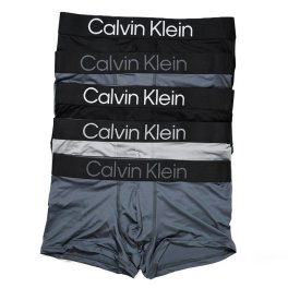 カルバンクライン：BOLD LOGO ローライズボクサーパンツ 5PK (ブラック／ウルフグレー／タービュランス)[ボクサーパンツ/ 男性下着/ メンズインナー/人気ブランド/おすすめギフト/誕生日プレゼント/メンズファッション]