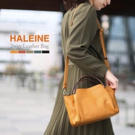 ショルダーバッグ レディース 斜めがけ 軽量 ブランド HALEINE 大人 小さめ 本革 トートバッグ 軽い バッグ 50代 小さい レザー 60代 2way ショルダー 黒 ヌメ革 革 可愛い 本革バッグ 牛革 上品 ギフト (07000546r) クリスマス 母の日 女性 定年退職 バレンタイン 成人祝い