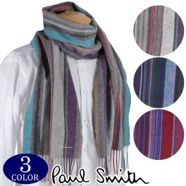 ポールスミス マフラー Paul Smith 男性 女性 メンズ レディース 男女兼用 ストライプ M2A-150K-N074 選べる3色 【ラッピング無料 誕生日 お祝い プレゼント ギフト 贈り物】 送料無料