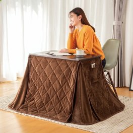 こたつ 一人用 こたつ本体と布団の2点セットデスクこたつ こたつテーブル パーソナルこたつ 省スペース ソファーに合うこたつ 高齢者 椅子に座るこたつ こたつセット　送料無料