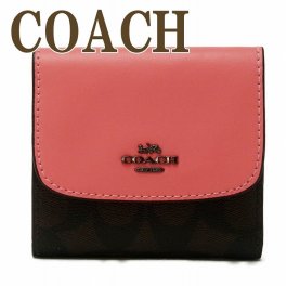 コーチ 財布 COACH 三つ折り 財布 レディース ピンク 87589QBR6K ブランド 人気