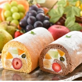 【フルーツのウメダ】フルーツロールケーキ1本入 