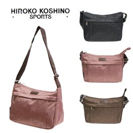 HIROKO KOSHINO SPORTS コシノヒロコ HKO10 バッグ ショルダーバッグ 斜め掛け 肩掛け カバン サコッシュ レディース お出かけ サブバッグ普段使い 軽量 エレガント ギフト プレゼント 母の日 敬老の日 ブラック ピンク チョコ