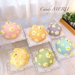 ４号サイズ選べる6色お花のまんまるケーキ