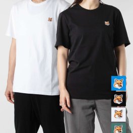 メゾンキツネ MAISON KITSUNE LM00104KJ0008 Tシャツ FOX HEAD PATCH REGULAR TEE SHIRT メンズ トップス 半袖 フォックスヘッド パッチ レギュラー クルーネック コットン 春夏 シンプル カジュアル 綿 ストリート ティールグレー S M L