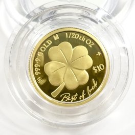 純金貨(K24) 四つ葉のクローバー1/20ozコイン2025年 世界1000枚限定！ロイヤルミント（英国王立造幣局）製造クック・アイランズ政府発行