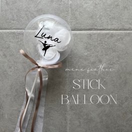 mini feather STICK BALLOON  フェザーバルーン ベビーシャワー 記念日 イベント パーティー バルーン スティック 発表会 バレエ ダンス プチギフト サンクスギフト 席札 ブーケ