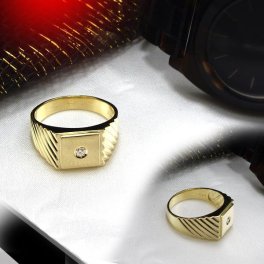 K18ゴールド【0.05ct】ダイヤモンド メンズリング【Men's】[SIクラス F～Dカラー 無色透明 GOOD～VERYGOOD]【送料無料】     LMR-0017A