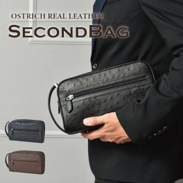 オーストリッチ 本革 セカンドバッグ メンズ リニューアル ダチョウ レザー ダブルファスナー クラッチバッグ 軽い 小さめ ミニ シンプル フォーマル カジュアル ビジネス 大容量 手提げ カバン 駝鳥 高級 軽量 小型 男性 人気 冠婚葬祭 ギフト プレゼント 送料無料