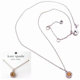 Kate spade ケイトスペード アウトレット ネックレス キューブジルコニア  パヴェ ハロー ペンダント KL461 960