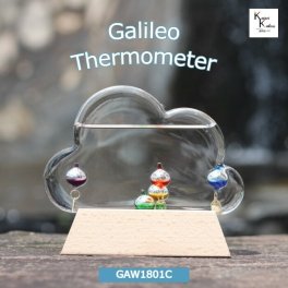 Fun Science　ガリレオ温度計　ガリレオ　クラウド　インテリア小物　ディスプレイ小物　天気　サイエンス　科学　ガラス　インテリアガリレオ 温度計 気象計 温度計浮き球 ガリレオサーモメーター　雲 オーナメント ガラス 父の日 母の日 敬老の日 ギフト　お祝い