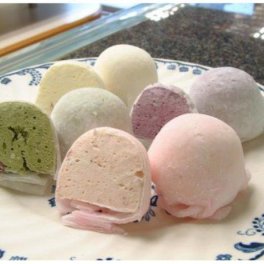 凍っていてもソフトな味わい！4種類の味。 ひんやりソフト～アイス大福１０個入り