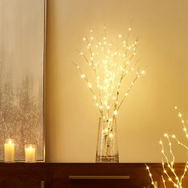 ブランチツリー テーブルシラカバツリー ブランチライト 80cm　ブランチツリー テーブルシラカバツリー ブランチライト 80cm　クリスマスツリー　おしゃれ　イルミネーション LED 枝ツリー 木 北欧風 クリスマス インテリア スリムツリー 室内 装飾