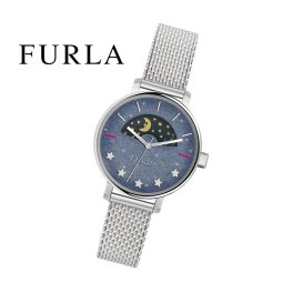 FURLA フルラ 腕時計 REA R4253118508 レディース サン＆ムーン ブルー メッシュベルト 無料ラッピング可