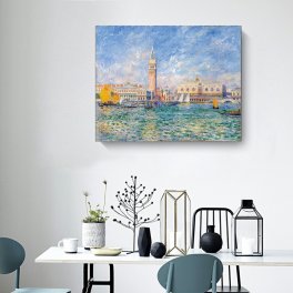  ルノワール「ヴェネツィア、総督宮」 The Doges' Palace 絵画 風景画 Renoir ファブリックパネル インテリア 絵 アートフレーム プリキャンバス複製画 人気40×50cm 壁掛け おしゃれ 玄関 リビング アートパネル 店舗 プレゼント 送料無料