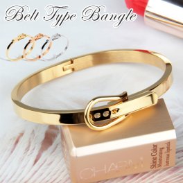 ベルトタイプ バングル バックルバングル ブレスレット レディース 女性 アクセサリー シンプル おしゃれ カジュアル ステンレス イエローゴールド  ホワイトゴールド ローズゴールド 大人 長さ調節