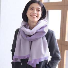 カシミヤ ストール レディース カシミヤストール カシミヤ100％ リバーシブル 【名入れ刺繍可能】 カシミアストール シャンブレー レディースストール 大判 女性 秋冬 マフラー レディースマフラー ギフト プレゼント 7F (02000285r)