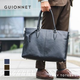 GUIONNET トートバッグ メンズ 本革 大人 2way 本革バック ビジネスバッグ 通勤バッグ 大きめ ショルダーバッグ レザー メンズバッグ カジュアル a4 大容量 おしゃれ シンプル ノートpc 黒 ブラック プレゼント ギフト ギオネ