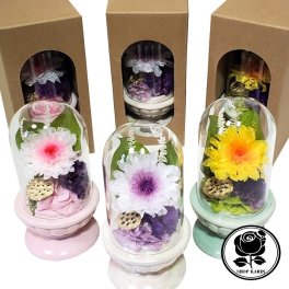 ☆お供え用プリザーブドフラワー ミニドーム ☆ 仏花 お悔み 喪中 (送料無料)